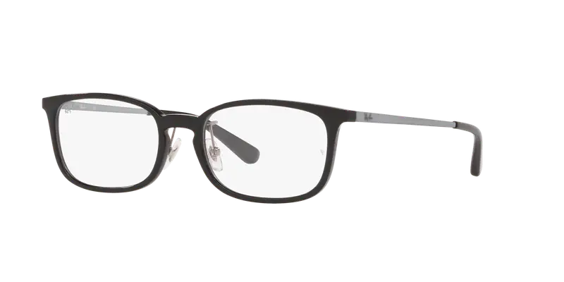 Ray - Ban Unisex RX7182D 5985 Montature da vista Iniettato Nero Trasparente Squadrata Normale