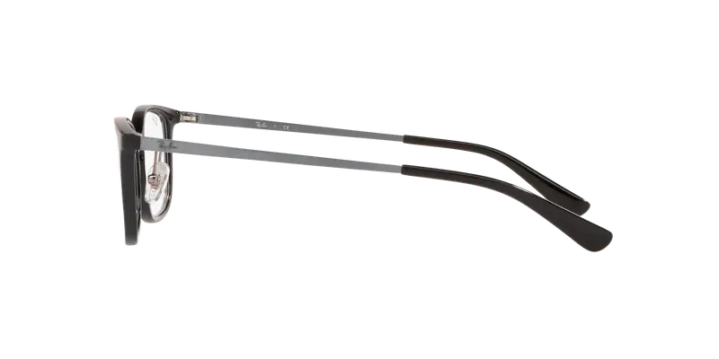 Ray - Ban Unisex RX7182D 5985 Montature da vista Iniettato Nero Trasparente Squadrata Normale miniatura 2