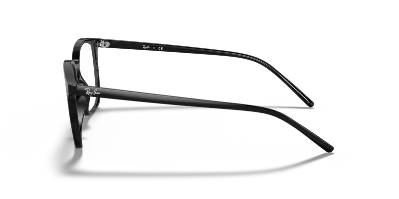 Ray - Ban Unisex RX7185 2000 Montature da vista Iniettato Nero Trasparente Squadrata Normale miniatura 3