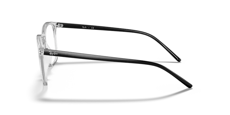 Ray - Ban Unisex RX7185 5943 Montature da vista Iniettato Trasparente Trasparente Squadrata Normale miniatura 3