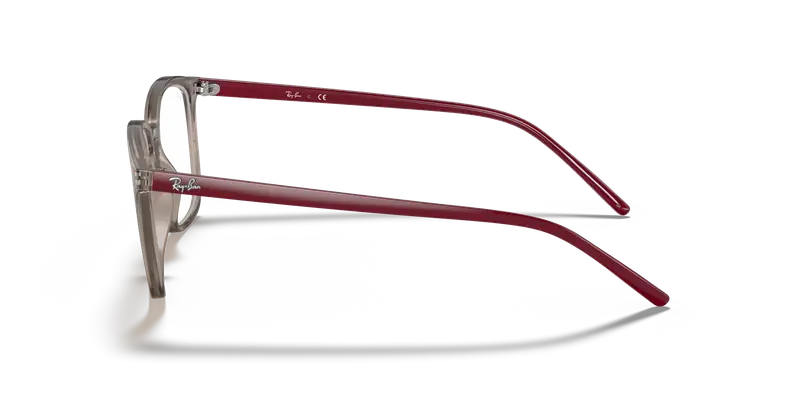 Ray - Ban Unisex RX7185 8083 Montature da vista Iniettato Grigio Trasparente Squadrata Normale miniatura 3