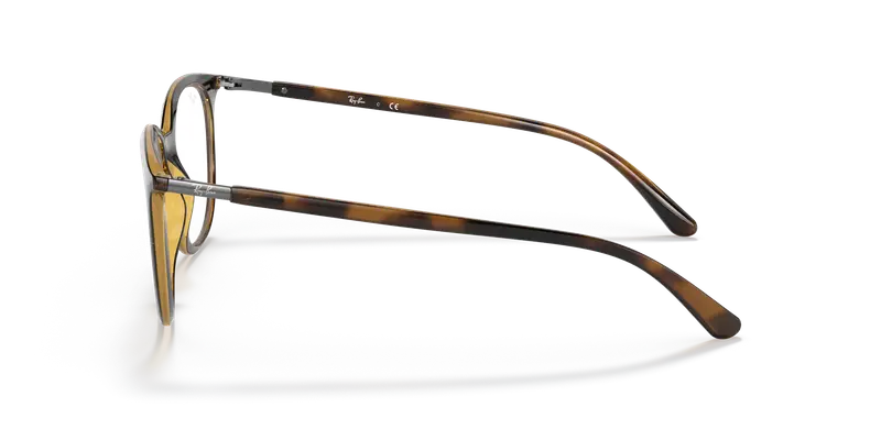 Ray - Ban Unisex RX7190 2012 Montature da vista Iniettato Tartaruga Trasparente Squadrata Normale miniatura 3