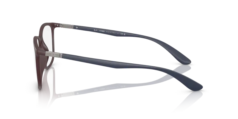 Ray - Ban Unisex RX7199 8444 Montature da vista Peek Viola Trasparente Squadrata Normale miniatura 3