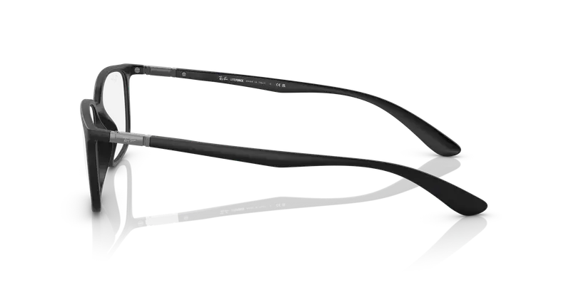 Ray - Ban Unisex RX7208 5204 Montature da vista Peek Nero Trasparente Pillow Normale miniatura 3