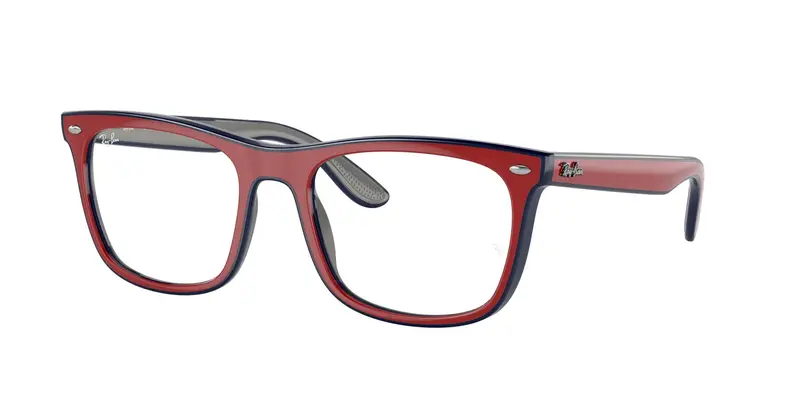 Ray - Ban Unisex RX7209 8215 Montature da vista Plastica Rosso Squadrata