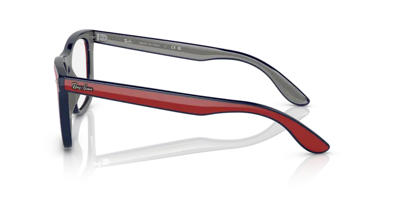 Ray - Ban Unisex RX7209 8215 Montature da vista Plastica Rosso Squadrata miniatura 3