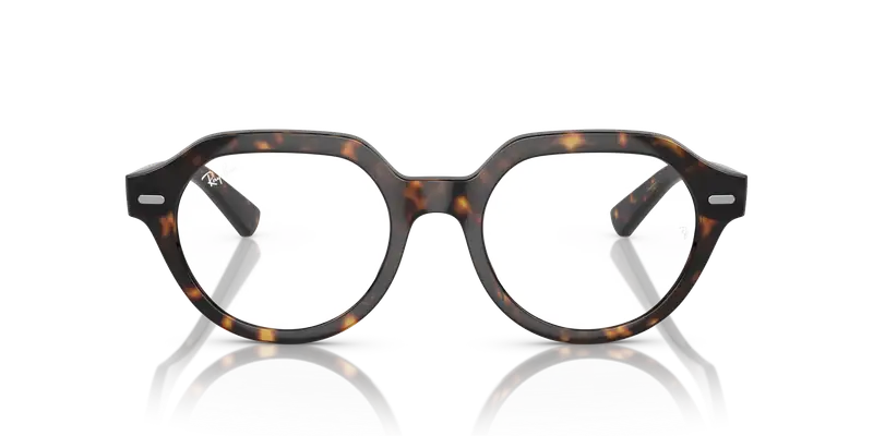 Ray - Ban Unisex RX7214 GINA 2012 Montature da vista Acetato Tartaruga Trasparente Squadrata Normale miniatura 2