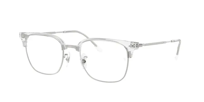 Unisex RX7216 NEW CLUBMASTER 2001 Montature da vista Acetato Trasparente Trasparente Squadrata Normale