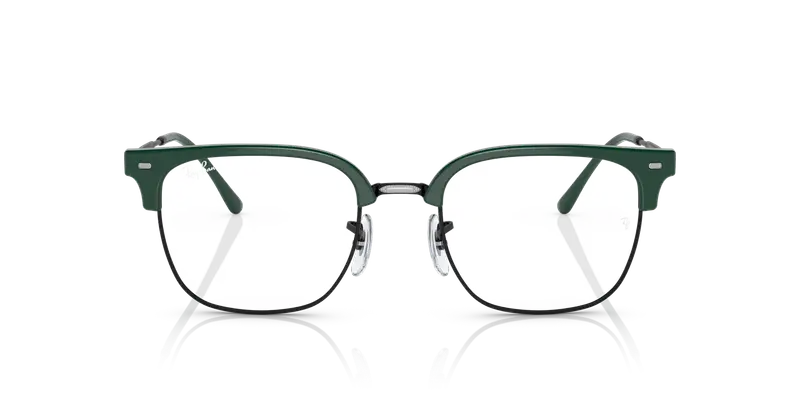Ray - Ban Unisex RX7216 NEW CLUBMASTER 8208 Montature da vista Acetato Verde Trasparente Squadrata Normale miniatura 2