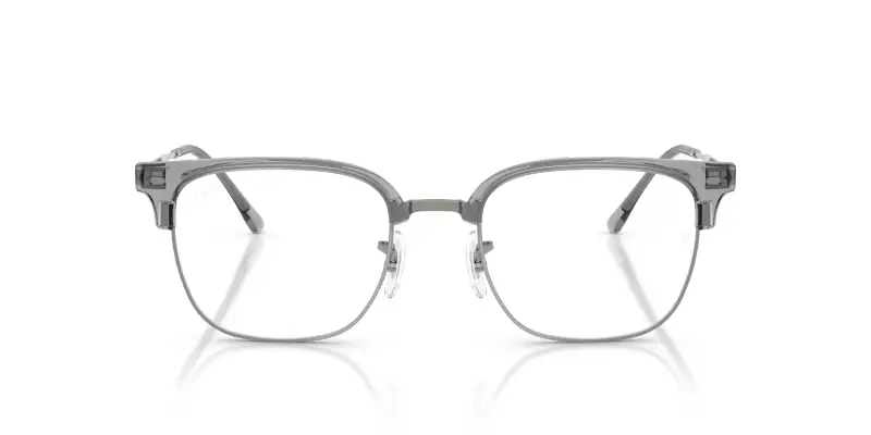 Unisex RX7216 NEW CLUBMASTER 8470 Montature da vista Acetato Grigio Trasparente Squadrata Normale miniatura 3