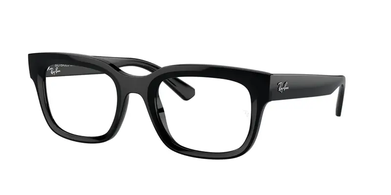 Ray - Ban Unisex RX7217 CHAD 8260 Montature da vista Acetato Nero Trasparente Squadrata Normale