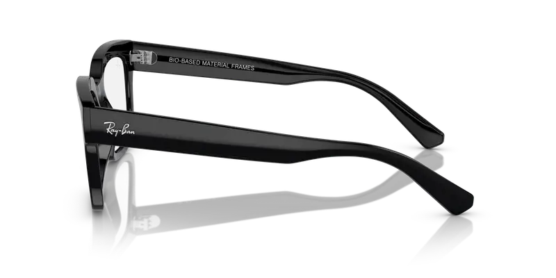 Ray - Ban Unisex RX7217 CHAD 8260 Montature da vista Acetato Nero Trasparente Squadrata Normale miniatura 3