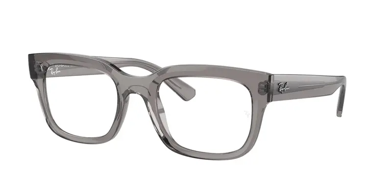 Ray - Ban Unisex RX7217 CHAD 8263 Montature da vista Acetato Grigio Trasparente Squadrata Normale