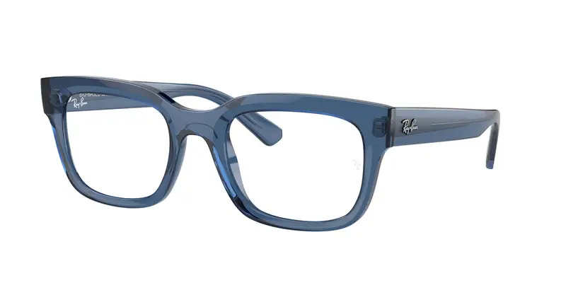 Ray - Ban Unisex RX7217 CHAD 8266 Montature da vista Acetato Blu Trasparente Squadrata Normale
