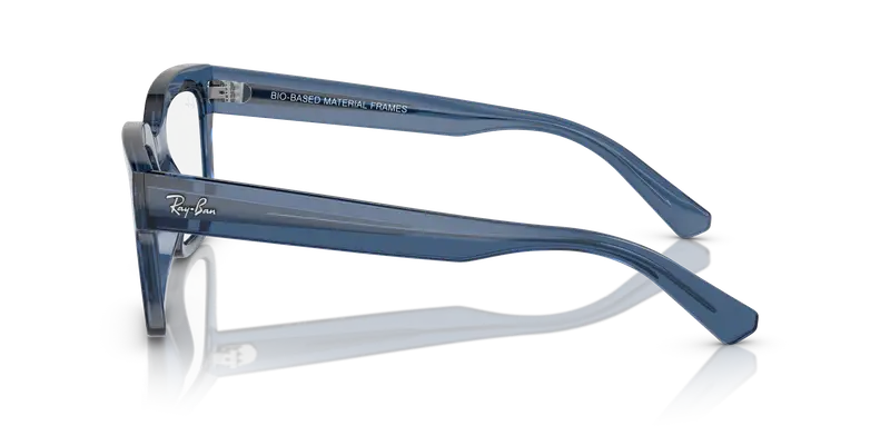 Ray - Ban Unisex RX7217 CHAD 8266 Montature da vista Acetato Blu Trasparente Squadrata Normale miniatura 3