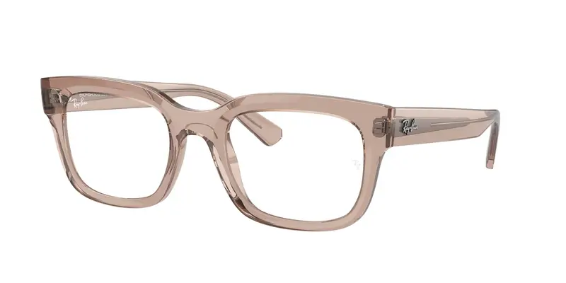 Ray - Ban Unisex RX7217 CHAD 8317 Montature da vista Acetato Marrone Trasparente Squadrata Normale