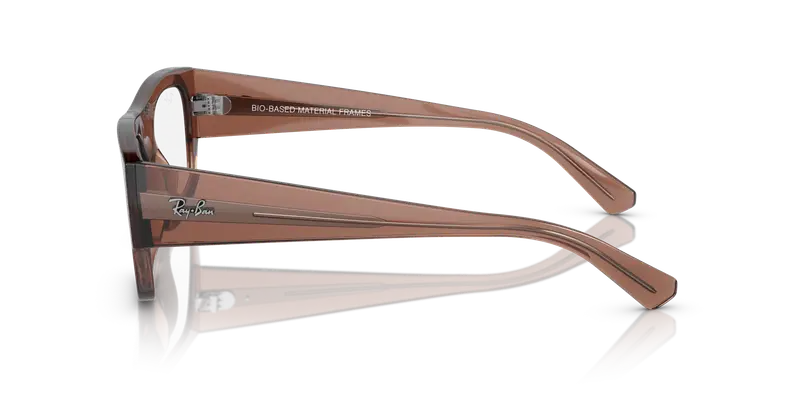 Ray - Ban Unisex RX7218 KRISTIN 8261 Montature da vista Acetato Marrone Trasparente Squadrata Normale miniatura 3