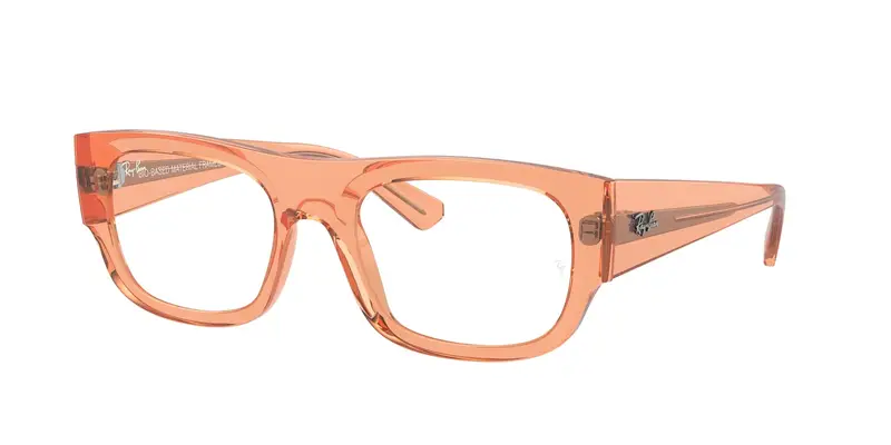 Ray - Ban Unisex RX7218 KRISTIN 8264 Montature da vista Acetato Arancione Trasparente Squadrata Normale