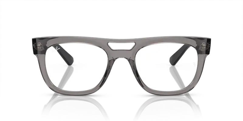 Ray - Ban Unisex RX7226 PHIL 8316 Montature da vista Iniettato Grigio Trasparente Squadrata Normale miniatura 2