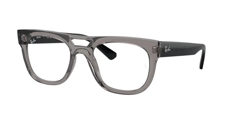 Ray - Ban Unisex RX7226 PHIL 8316 Montature da vista Iniettato Grigio Trasparente Squadrata Normale