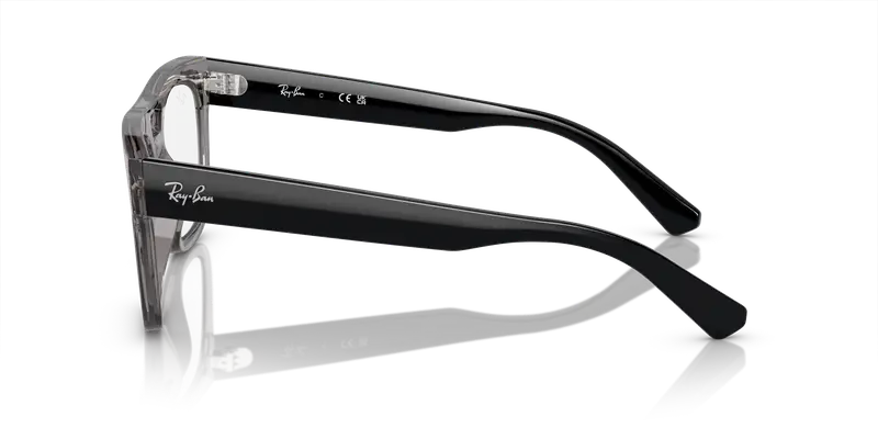 Ray - Ban Unisex RX7226 PHIL 8316 Montature da vista Iniettato Grigio Trasparente Squadrata Normale miniatura 3