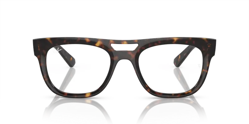 Ray - Ban Unisex RX7226 PHIL 8320 Montature da vista Iniettato Tartaruga Trasparente Squadrata Normale miniatura 2