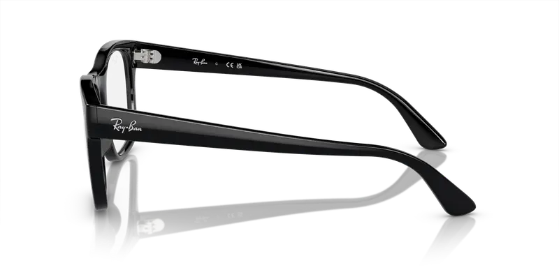 Ray - Ban Unisex RX7228 2000 Montature da vista Acetato Nero Trasparente Squadrata Normale miniatura 3