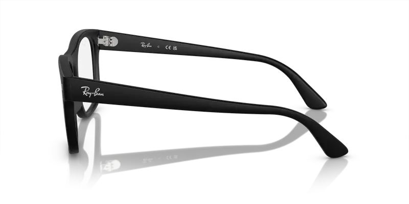 Ray - Ban Unisex RX7228 2477 Montature da vista Acetato Nero Trasparente Squadrata Normale miniatura 3