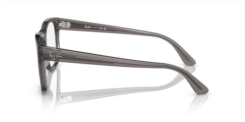 Ray - Ban Unisex RX7228 8257 Montature da vista Acetato Grigio Trasparente Squadrata Normale miniatura 3