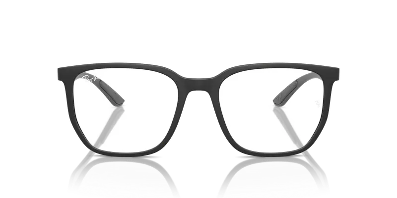 Ray - Ban Unisex RX7235 5204 Montature da vista Peek Nero Trasparente Geometrica Normale miniatura 2