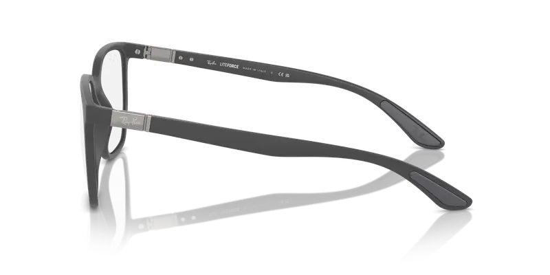 Ray - Ban Unisex RX7235 5521 Montature da vista Peek Grigio Trasparente Geometrica Normale miniatura 3