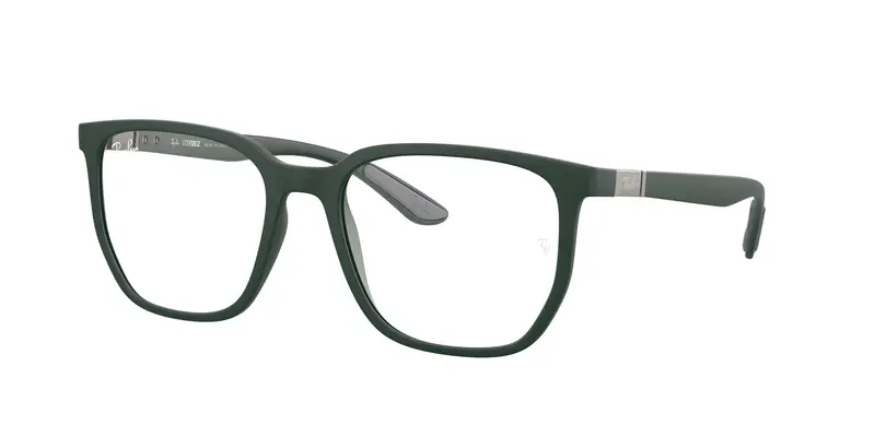 Ray - Ban Unisex RX7235 8062 Montature da vista Peek Verde Trasparente Geometrica Normale