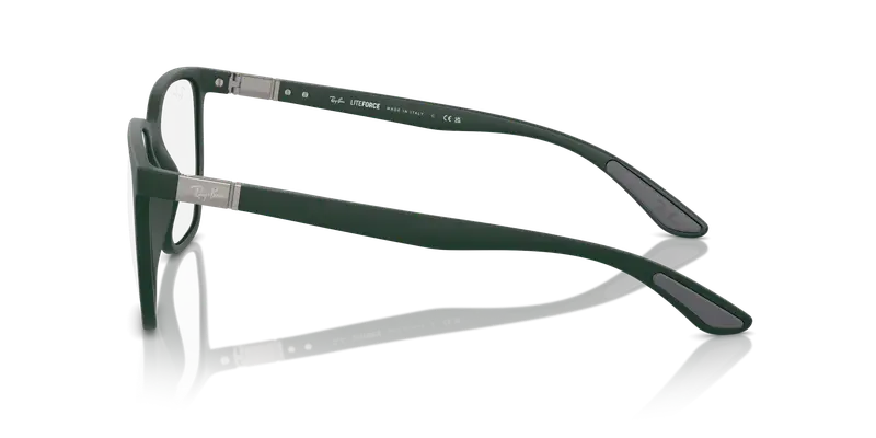 Ray - Ban Unisex RX7235 8062 Montature da vista Peek Verde Trasparente Geometrica Normale miniatura 3