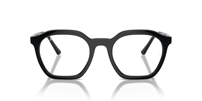 Ray - Ban Unisex RX7238 ALICE 2000 Montature da vista Acetato Nero Trasparente Geometrica Normale miniatura 2