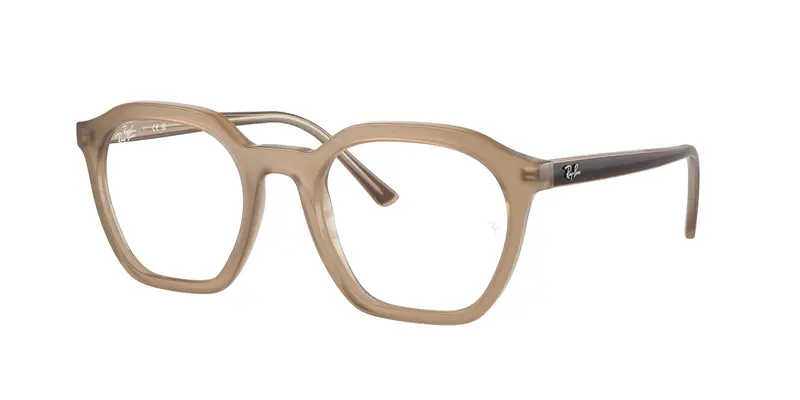 Ray - Ban Unisex RX7238 ALICE 8355 Montature da vista Acetato Marrone Trasparente Geometrica Normale