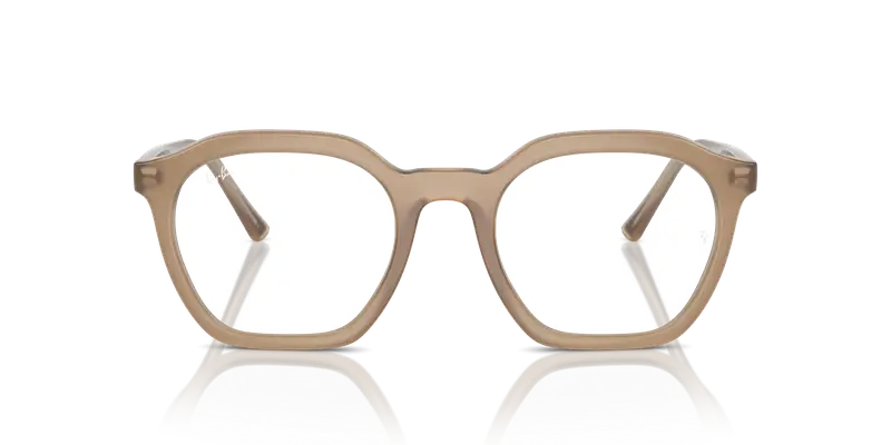 Ray - Ban Unisex RX7238 ALICE 8355 Montature da vista Acetato Marrone Trasparente Geometrica Normale miniatura 2