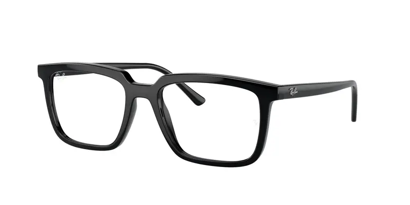 Ray - Ban Unisex RX7239 ALAIN 2000 Montature da vista Acetato Nero Trasparente Squadrata Normale