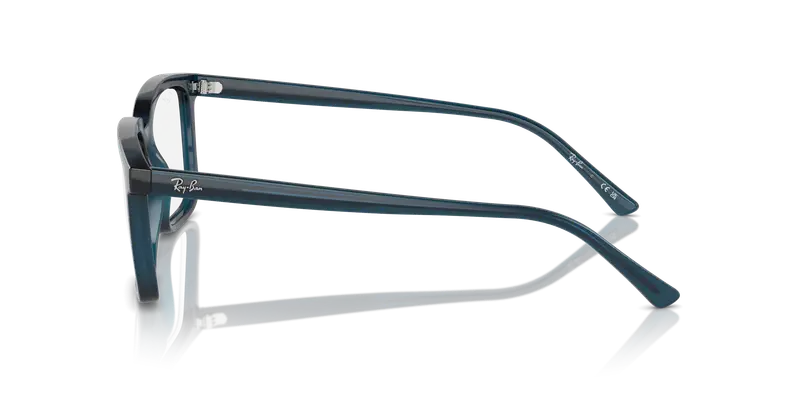 Ray - Ban Unisex RX7239 ALAIN 8256 Montature da vista Acetato Blu Trasparente Squadrata Normale miniatura 3