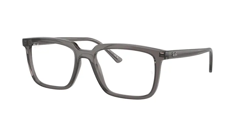 Ray - Ban Unisex RX7239 ALAIN 8257 Montature da vista Acetato Grigio Trasparente Squadrata Normale