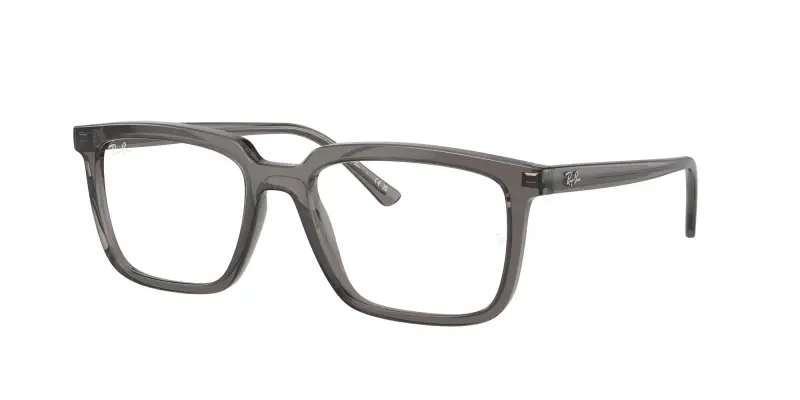Unisex RX7239 ALAIN 8257 Montature da vista Acetato Grigio Trasparente Squadrata Normale