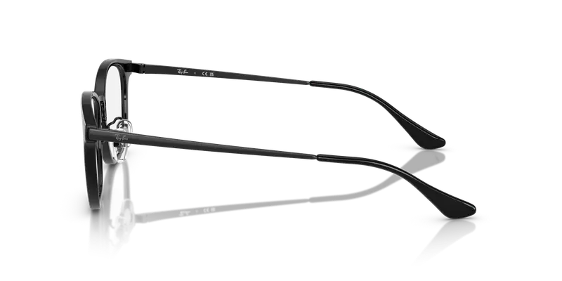 Ray - Ban Unisex RX7247D 2000 Montature da vista Iniettato Nero Trasparente Squadrata Normale miniatura 3