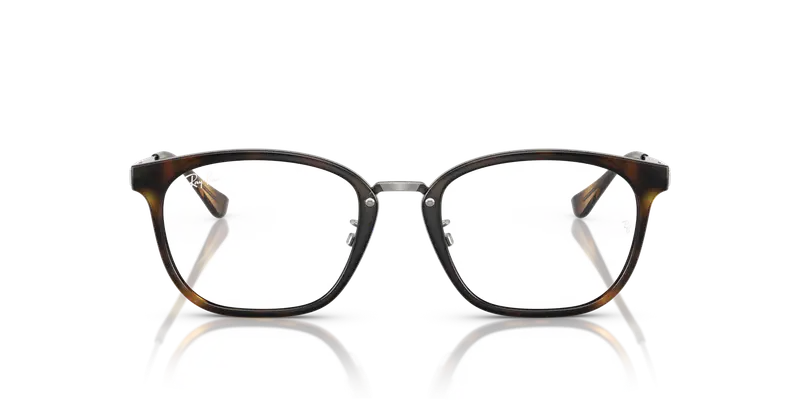 Ray - Ban Unisex RX7247D 2012 Montature da vista Iniettato Tartaruga Trasparente Squadrata Normale miniatura 2