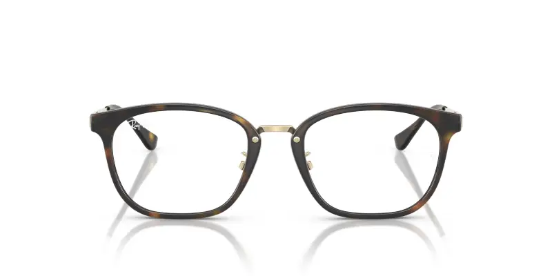 Unisex RX7247D 8472 Montature da vista Iniettato Havana Trasparente Squadrata Normale miniatura 3