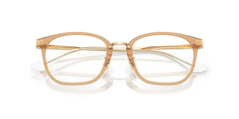 Unisex RX7247D 8473 Montature da vista Iniettato Marrone Trasparente Squadrata Normale miniatura 2