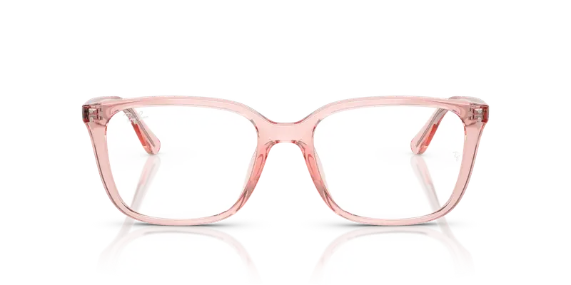 Ray - Ban Unisex RX7248D 8410 Montature da vista Acetato Rosa Trasparente Squadrata Normale miniatura 2