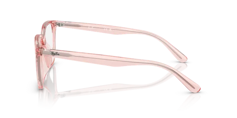 Ray - Ban Unisex RX7248D 8410 Montature da vista Acetato Rosa Trasparente Squadrata Normale miniatura 3