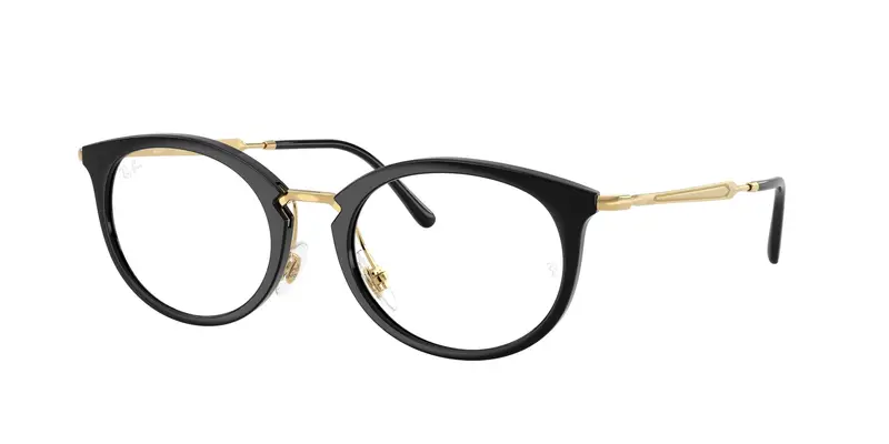 Ray - Ban Unisex RX7255  2000 Montature da vista Nylon Nero Trasparente Rotonda Normale