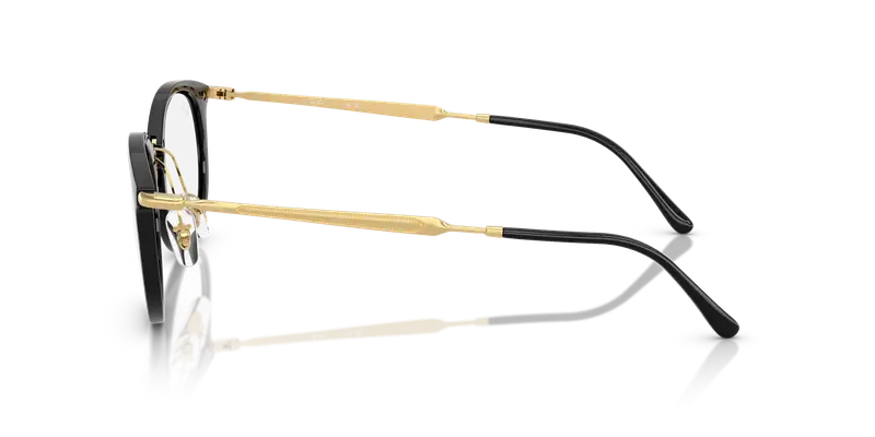 Ray - Ban Unisex RX7255 2000 Montature da vista Nylon Nero Trasparente Rotonda Normale miniatura 3