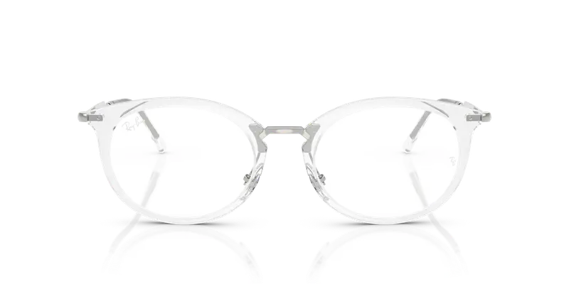 Ray - Ban Unisex RX7255 2001 Montature da vista Nylon Trasparente Trasparente Rotonda Normale miniatura 2