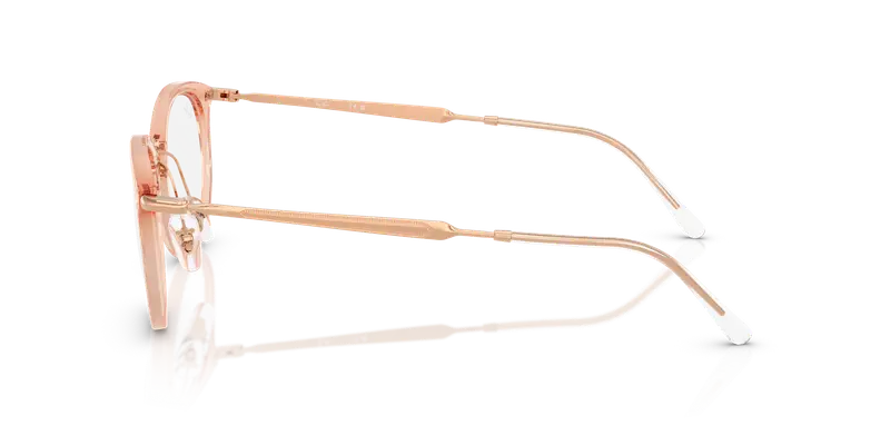 Ray - Ban Unisex RX7255 8124 Montature da vista Nylon Marrone Trasparente Rotonda Normale miniatura 3